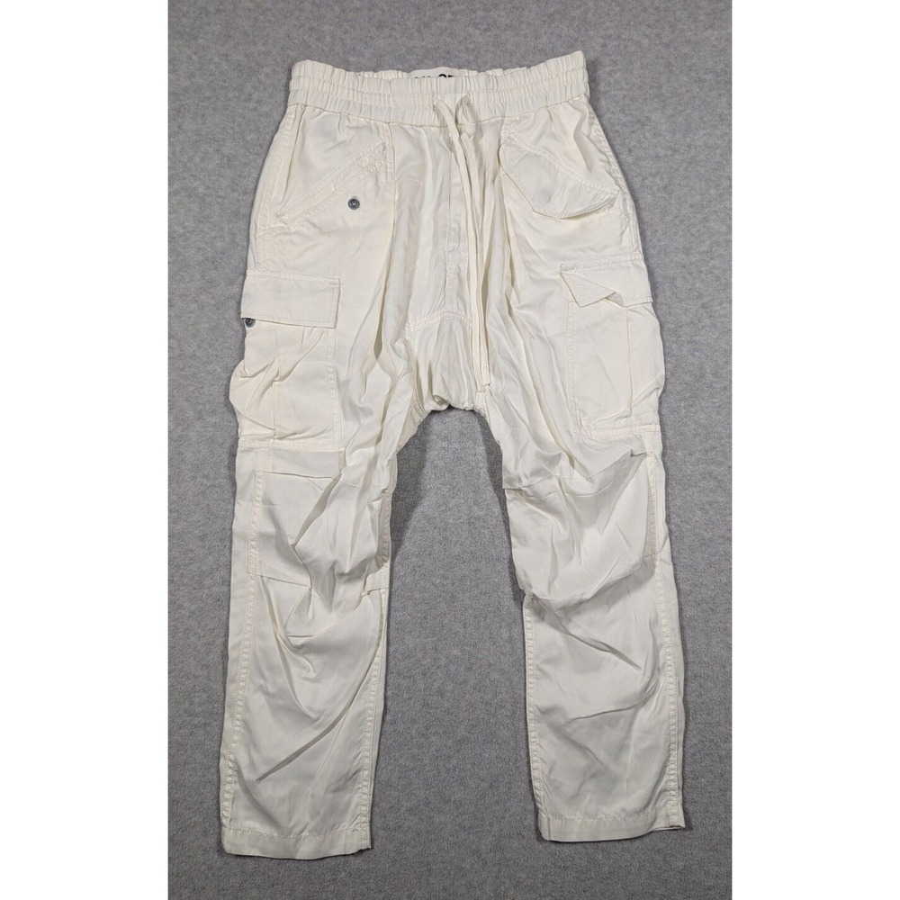NLST S/S16 Unisex Pants Small Drop Crotch Harem Cargo Crop Satin Luxury Designer